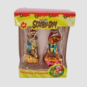 Scooby-Doo Vintage 2002 Blown Glass Christmas Ornaments Set of 2 Trevco New